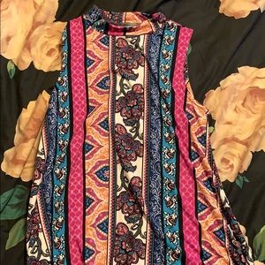 mock turtle neck tank top dress